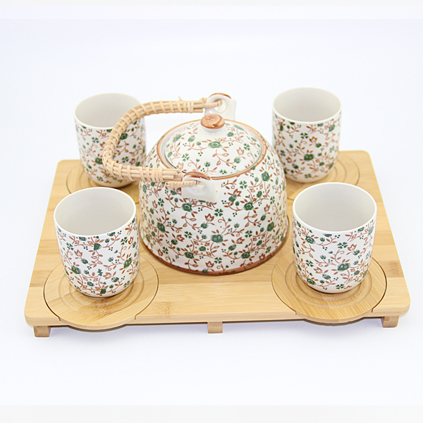  Pretty white ceramic tea set